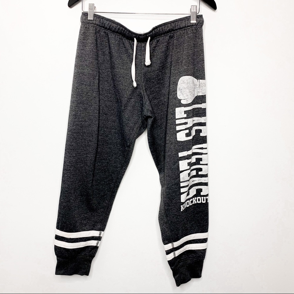 LasVegas Fleece Joggers Cropped Sweatpants Sz M